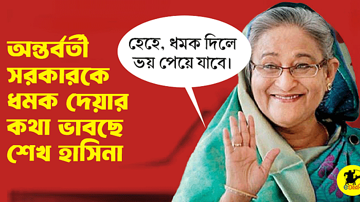 অন্তর্বর্তী সরকারকে ধমক দেয়ার কথা ভাবছে শেখ হাসিনা