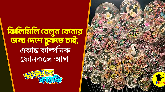 ঝিলিমিলি বেলুন কেনার জন্য দেশে ঢুকতে চাই; একান্ত কাল্পনিক ফোনকলে আপা